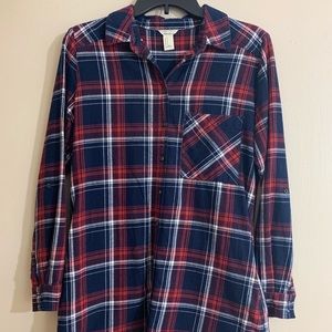 Plaid Dress / Long T-Shirt Top!